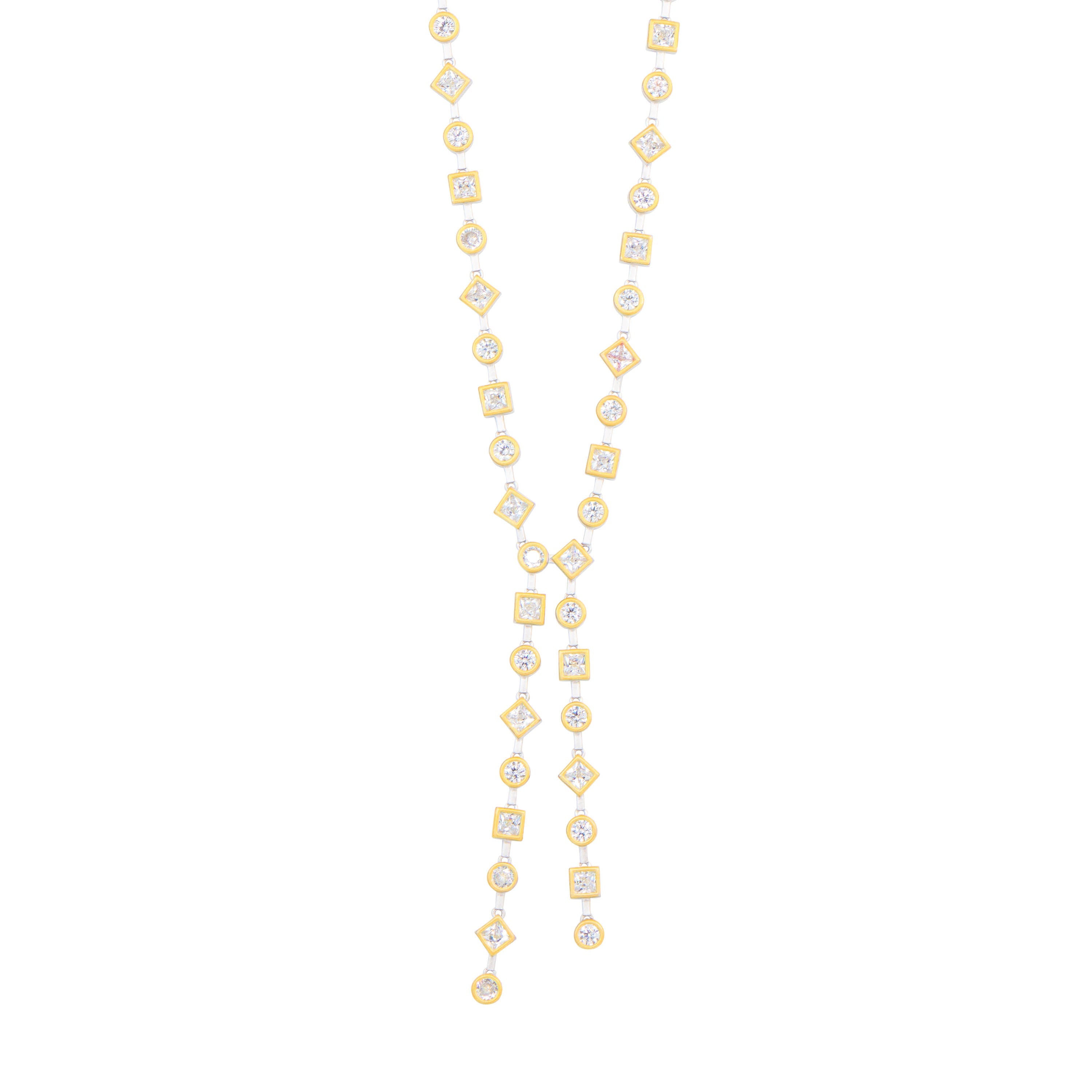 Midnight Mosaic Statement Y-Neck Necklace