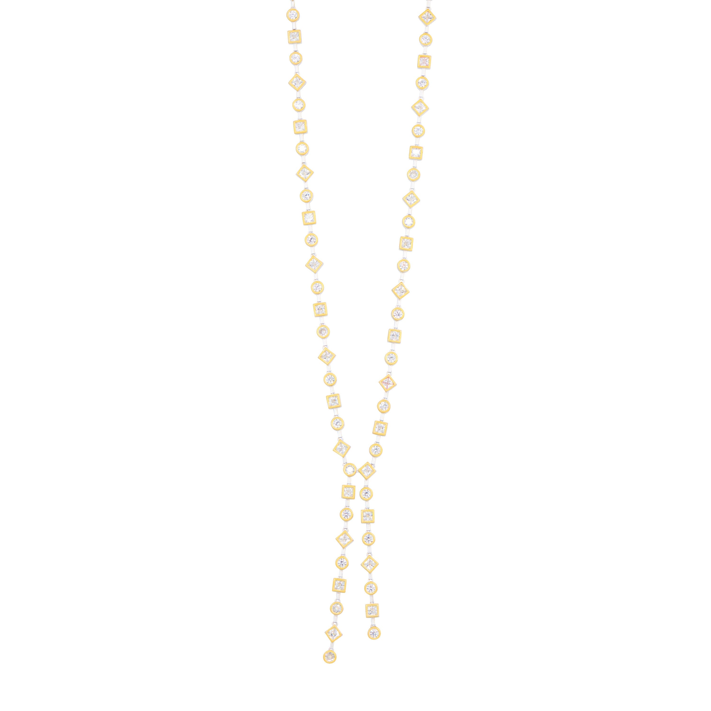 Midnight Mosaic Statement Y-Neck Necklace