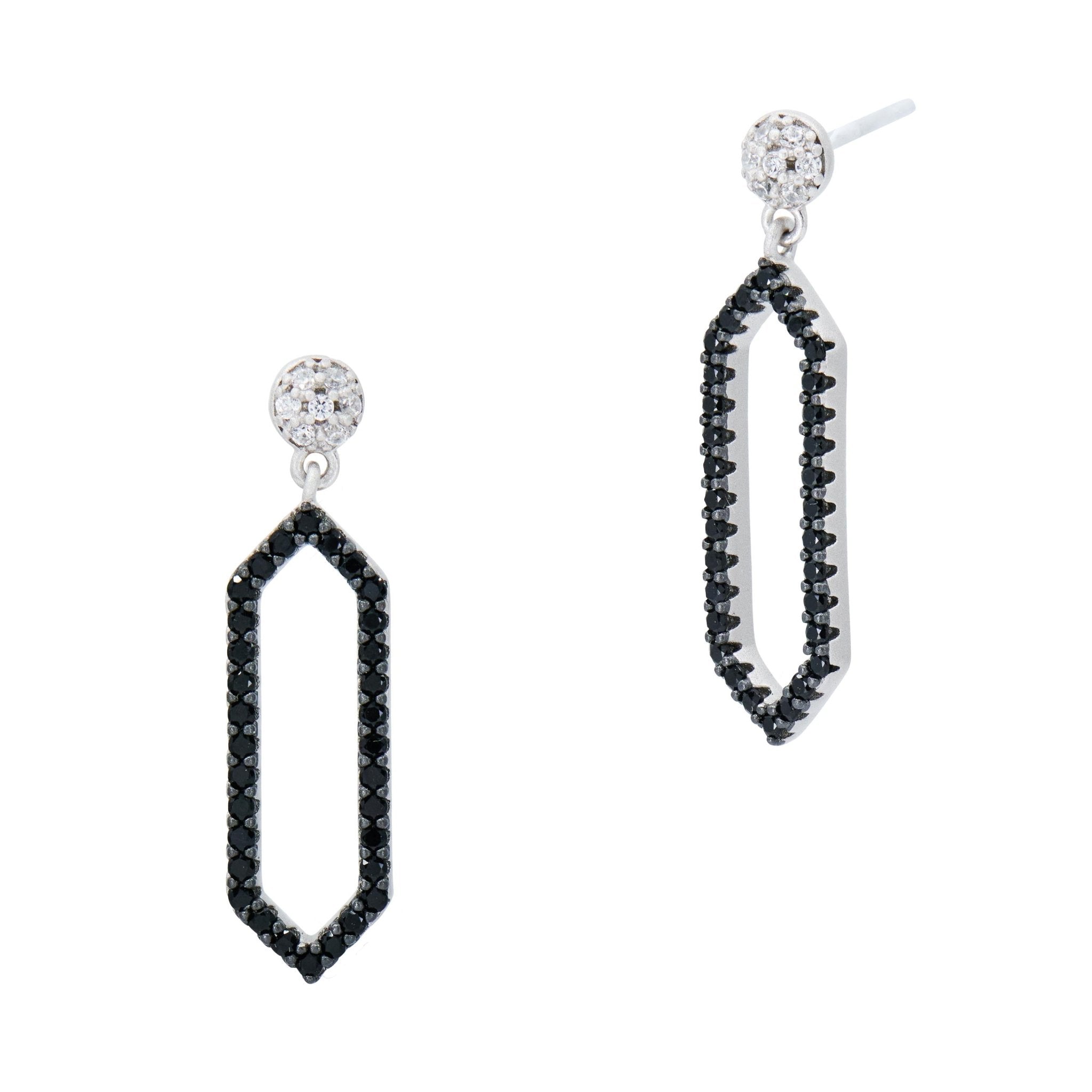 Industrial Finish Honeycomb Drop Earrings - FREIDA ROTHMAN