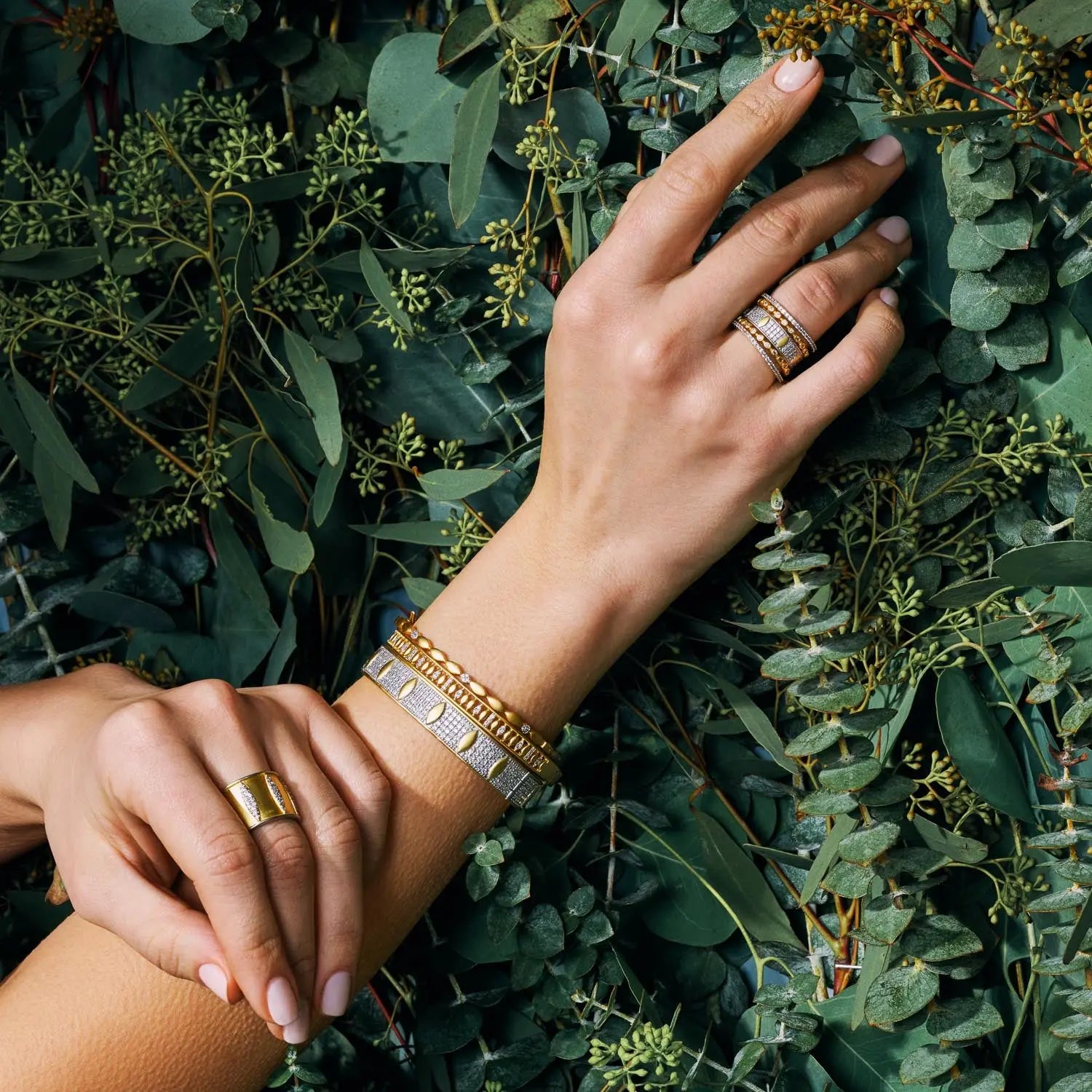 Armor of Pavé Hinge Bangle FREIDA ROTHMAN BRACELET