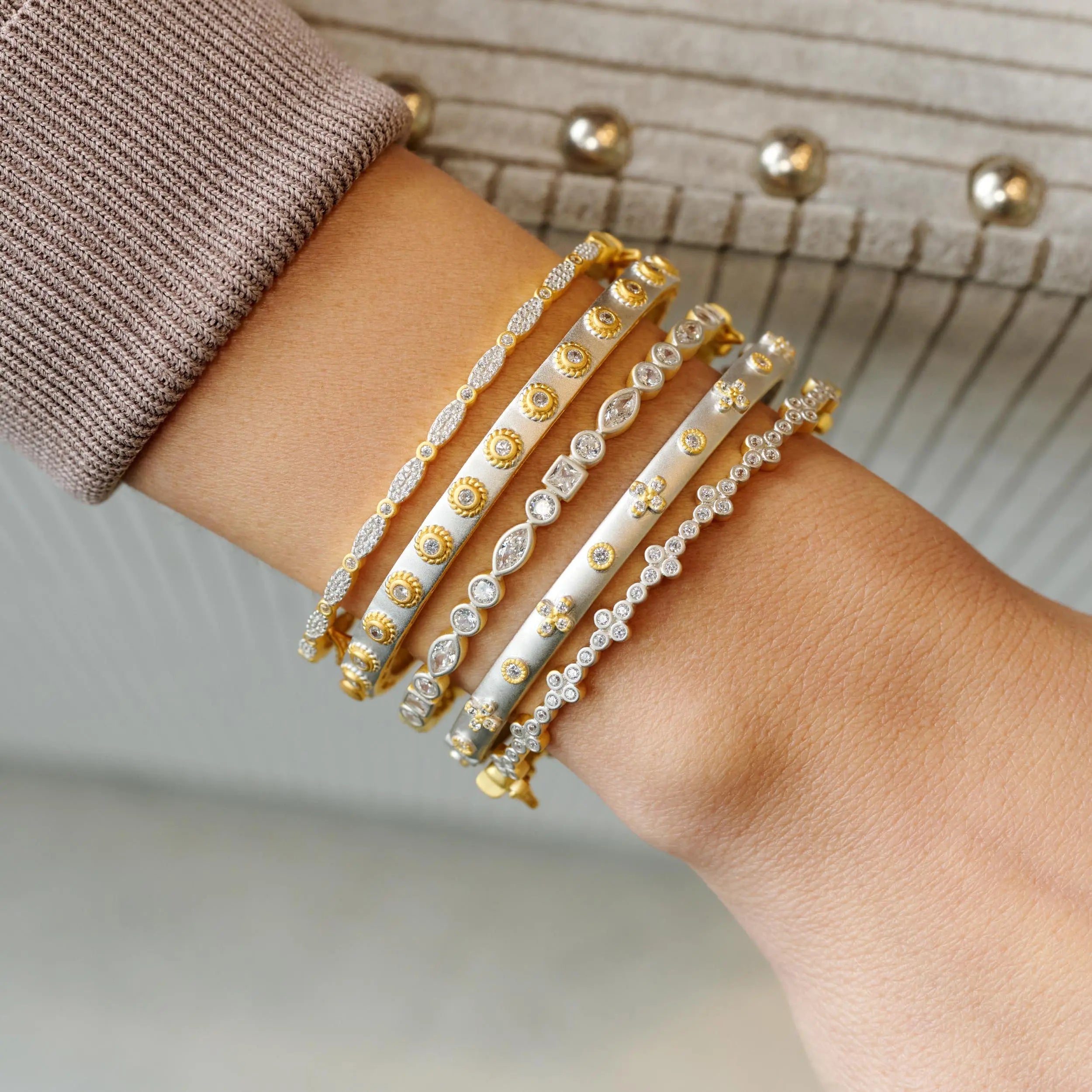 Marquise Pavé Thin Hinge Bangle FR Signature Reimagined BRACELET