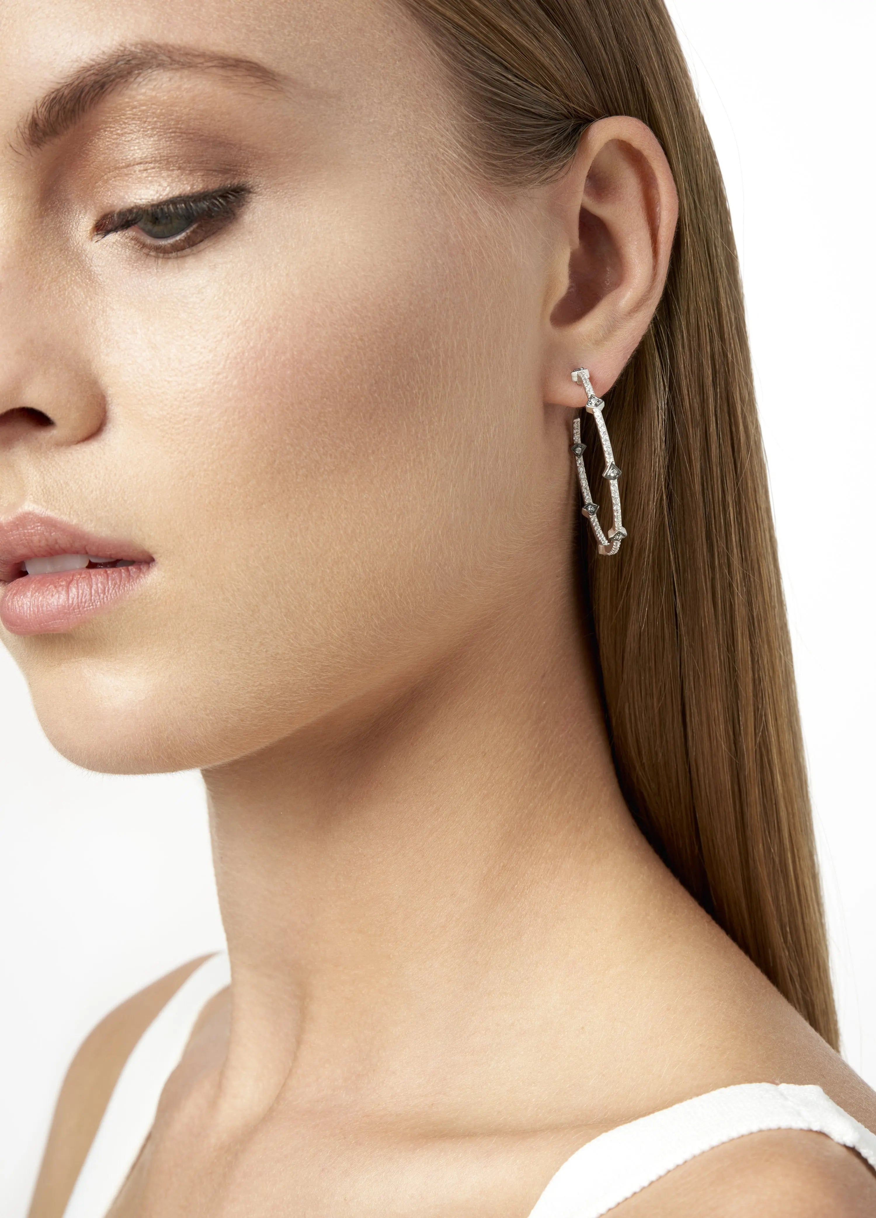 Best Selling Pavé Arrow Hoop Earrings Signature EARRING
