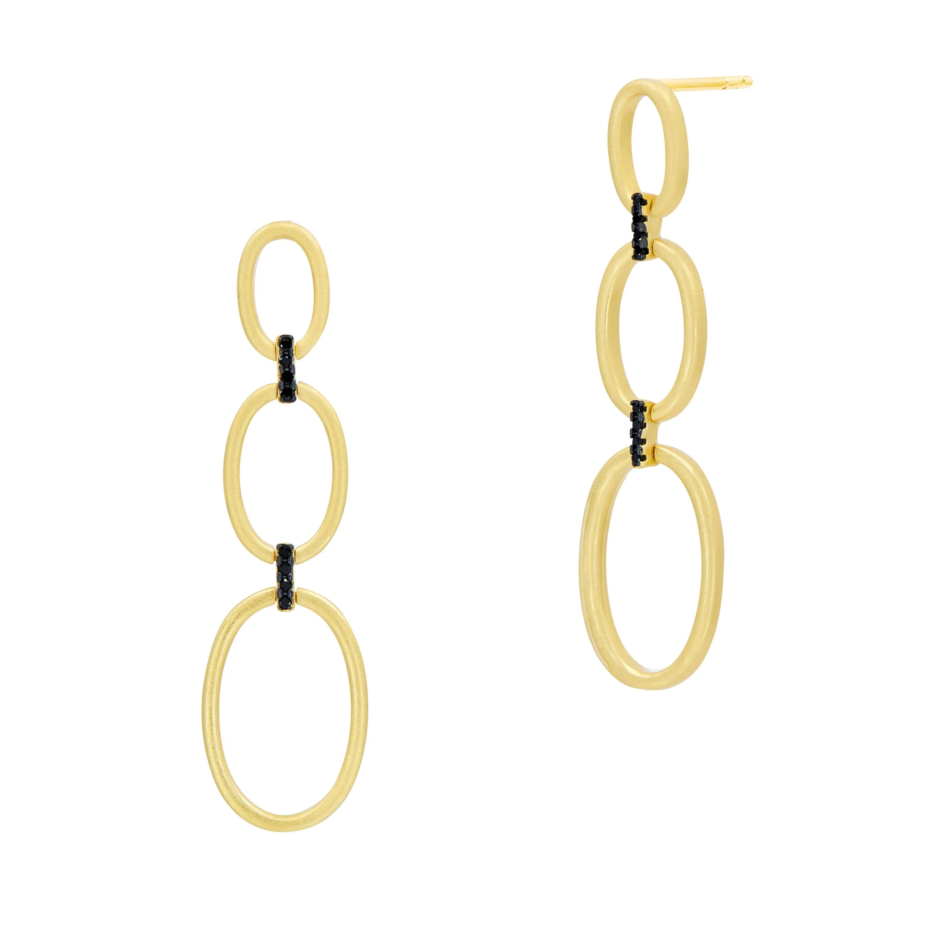 Industrial Finish Cage Linear Drop Earrings Industrial Finish EARRING