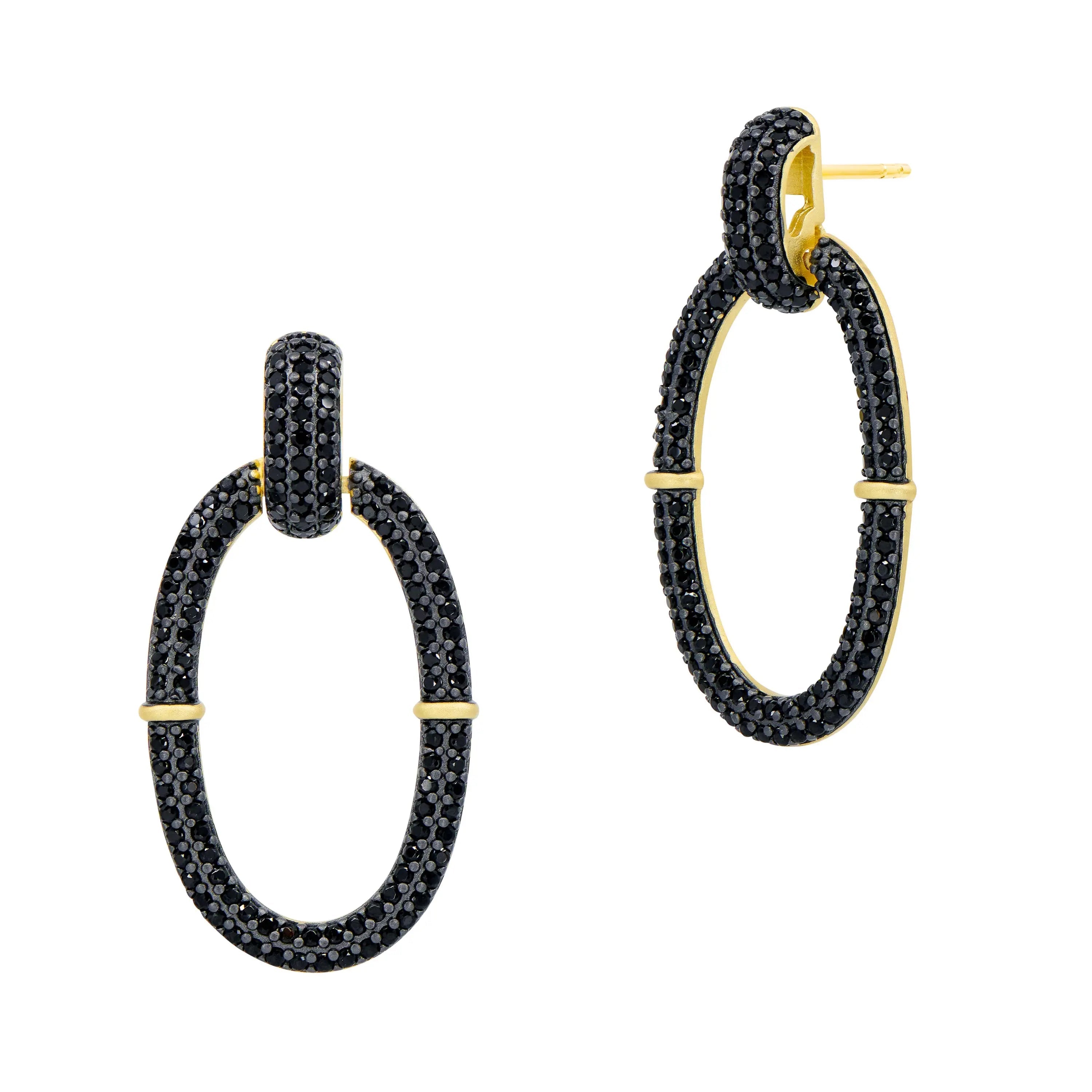 Industrial Finish Cobblestone Open Hoop Earrings Industrial Finish EARRING