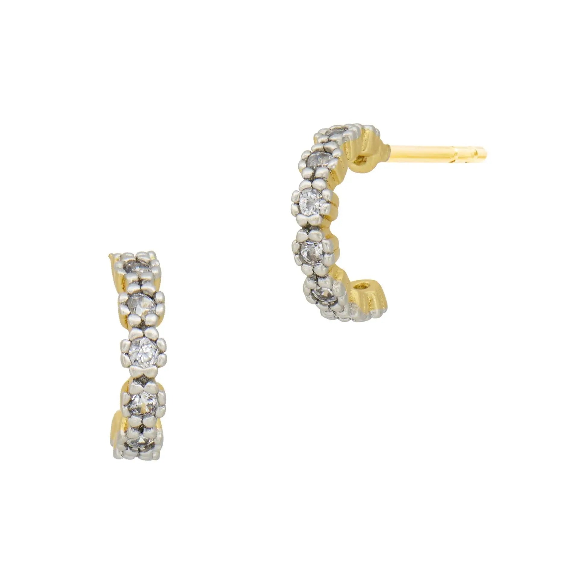 Pavé Mini Hoop Earring FREIDA ROTHMAN EARRING