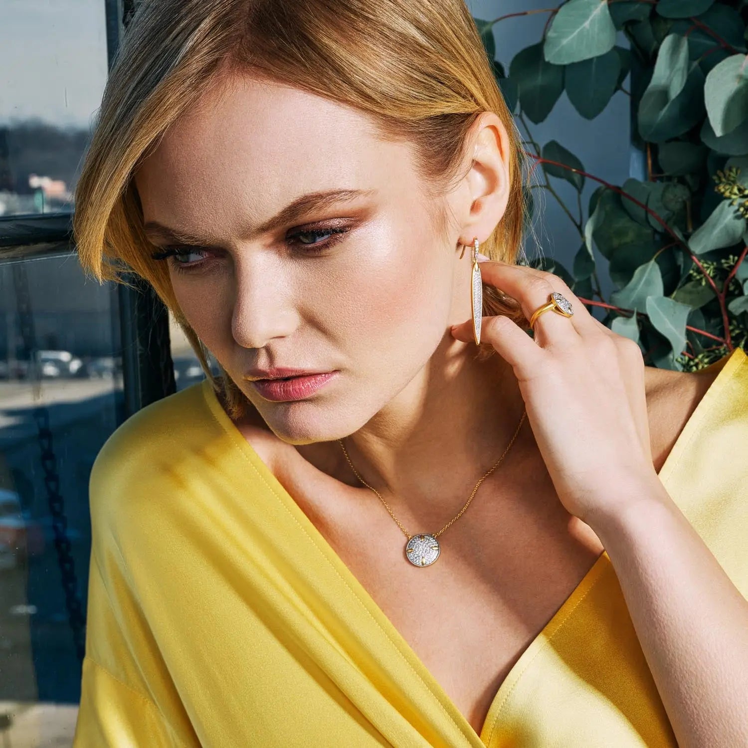 Petals and Pavé Large Hook Earring FREIDA ROTHMAN EARRING