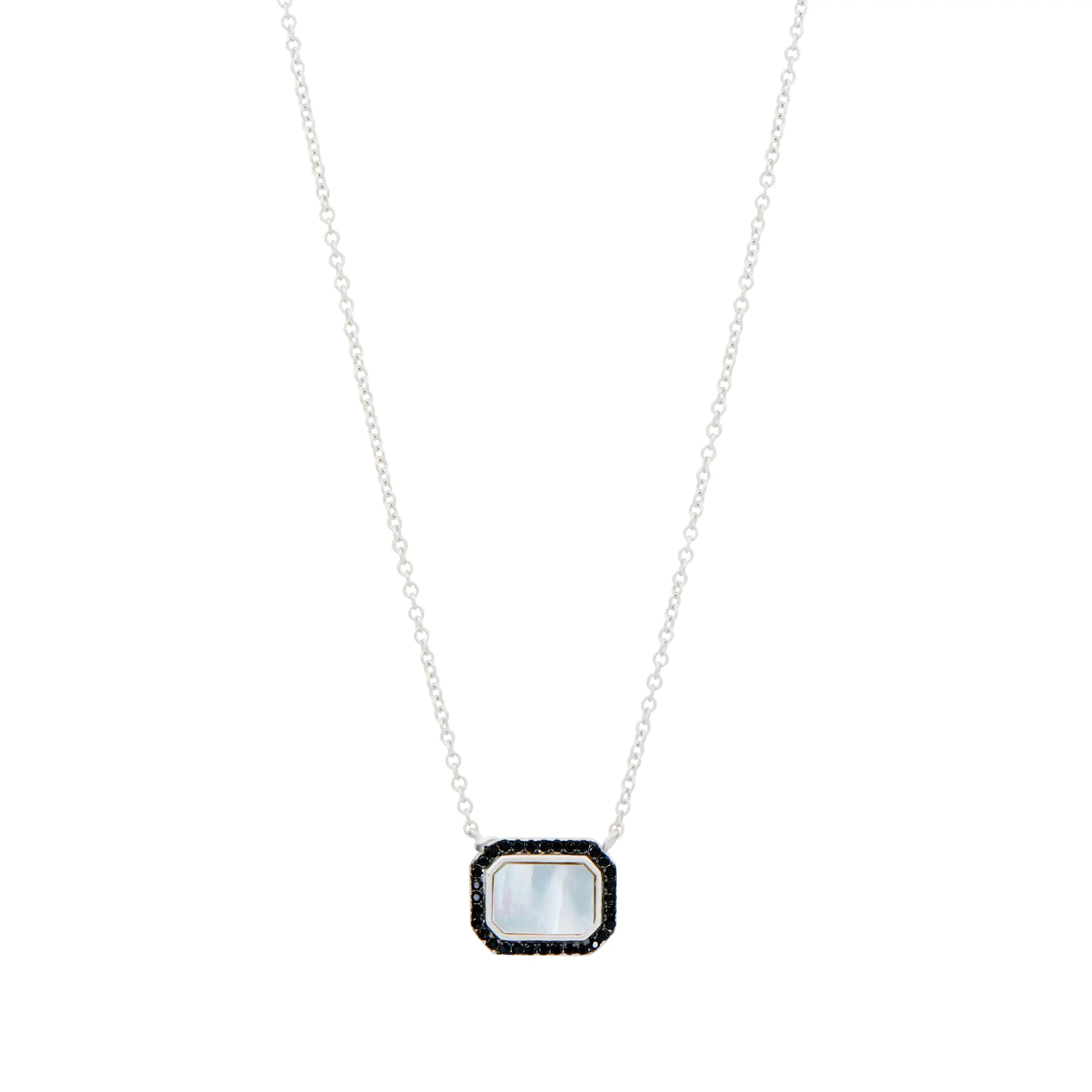 Cobblestone Short Pendant Necklace Industrial Finish NECKLACE