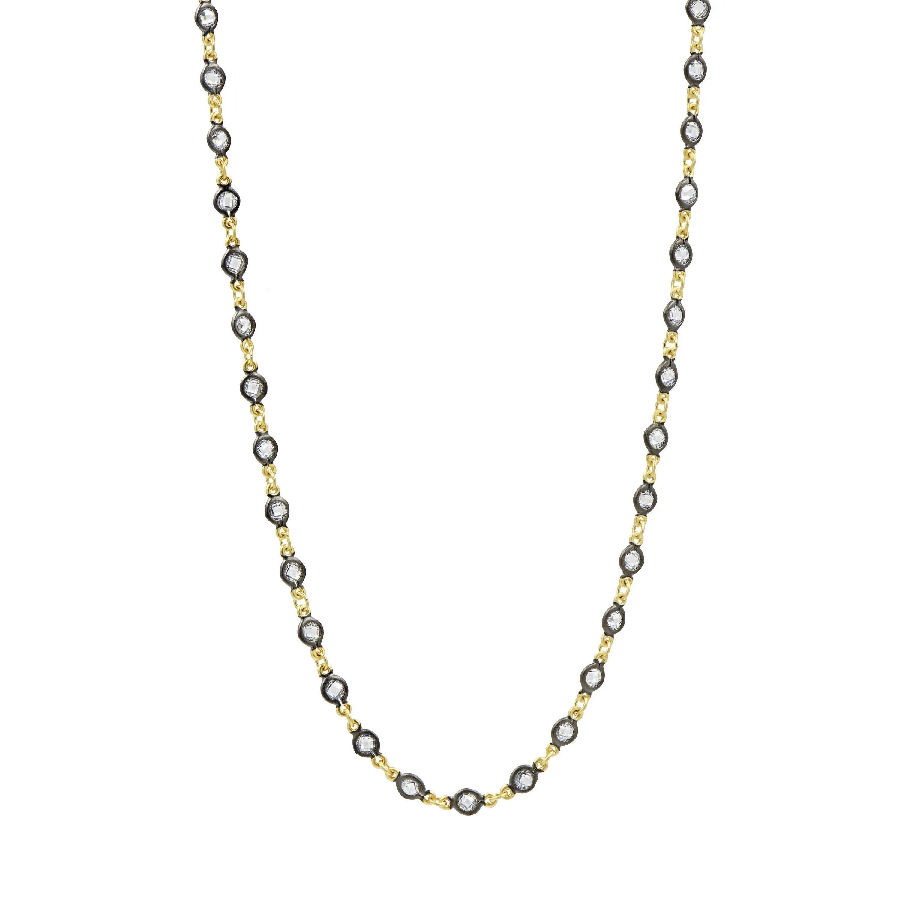 Faceted Stones Wrap Chain Necklace Signature NECKLACE