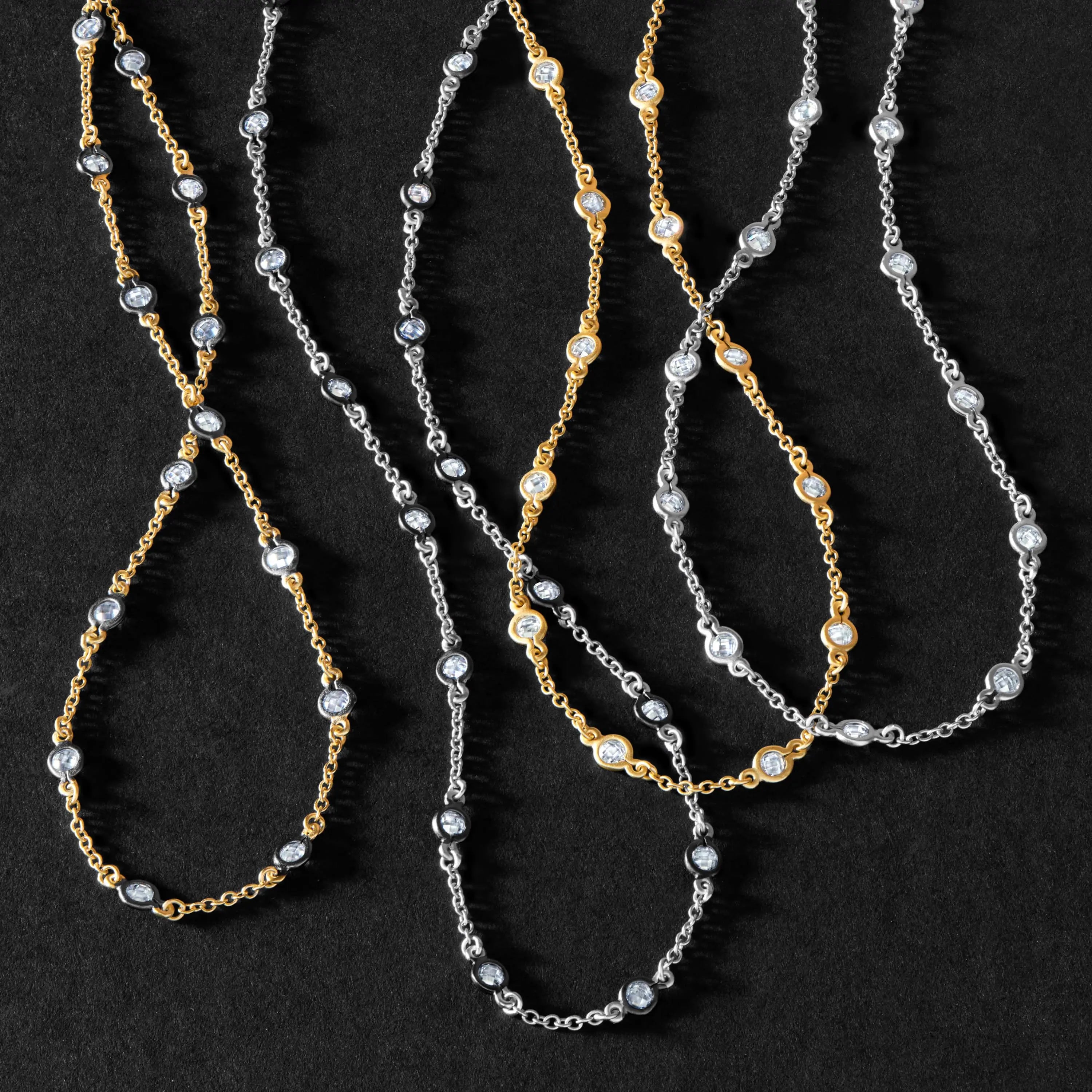 Mini Bezel Stone Necklace Signature NECKLACE