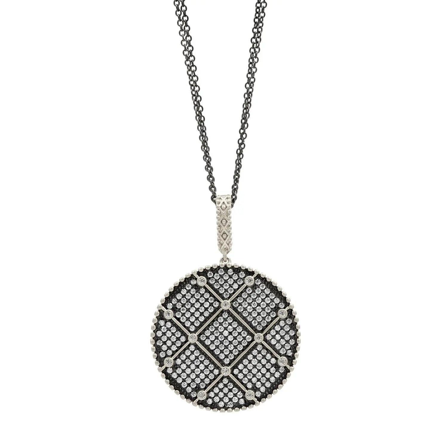 BlackWhite Signature Double Sided Pendant Necklace Signature NECKLACE