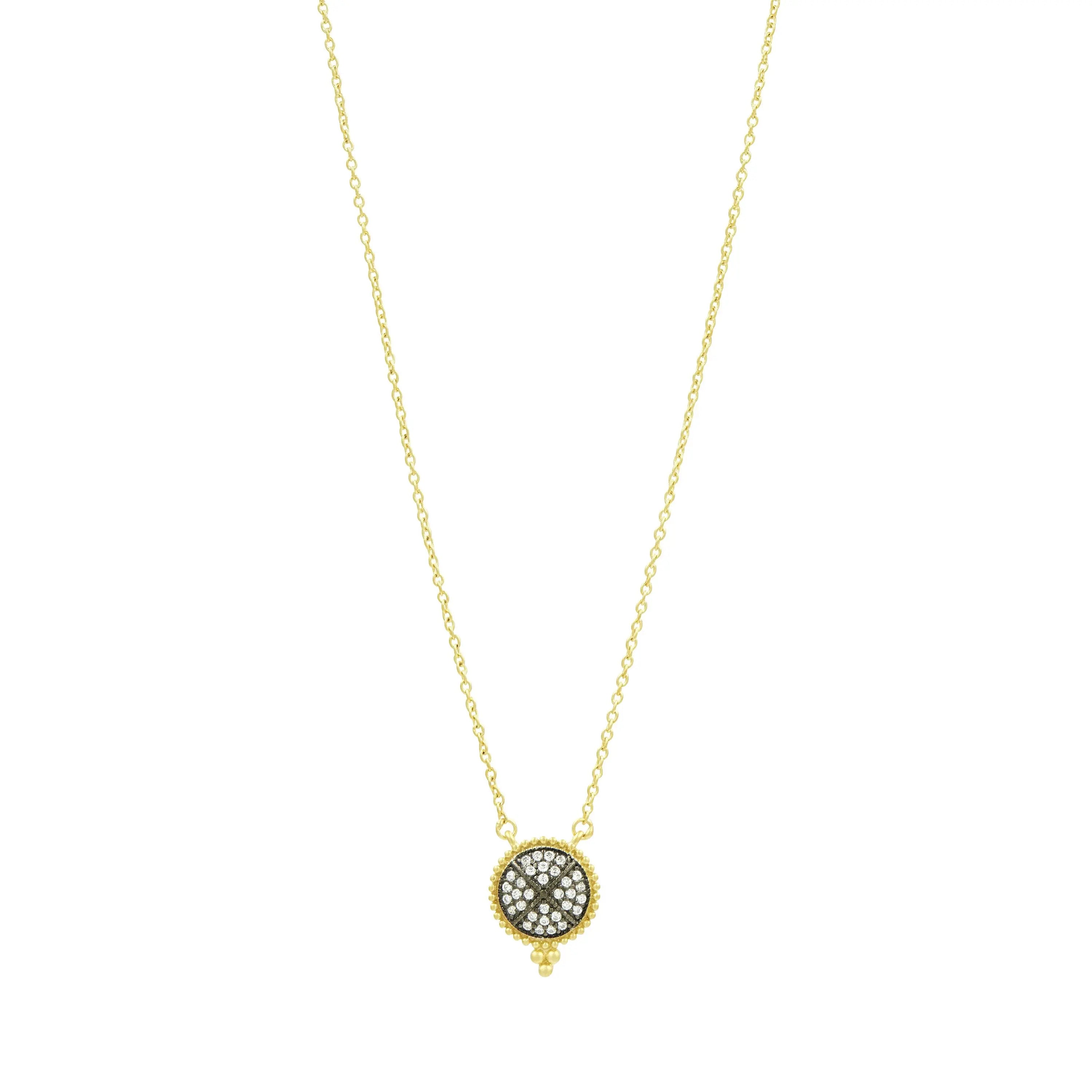 Signature Pavé Disc Pendant Necklace FREIDA ROTHMAN NECKLACE