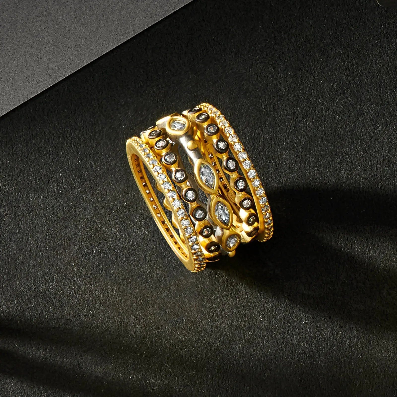 Signature Marquise Station Ring Stack - 5-Stack Rings Signature RING