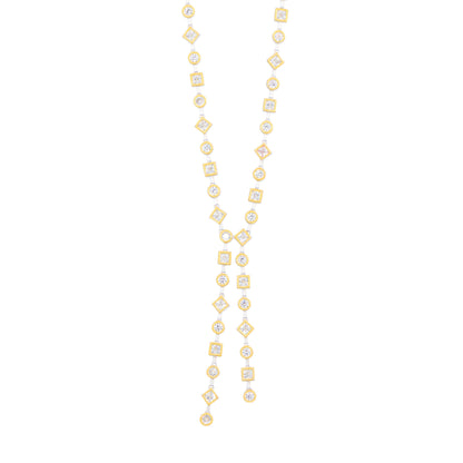 Midnight Mosaic Statement Y-Neck Necklace