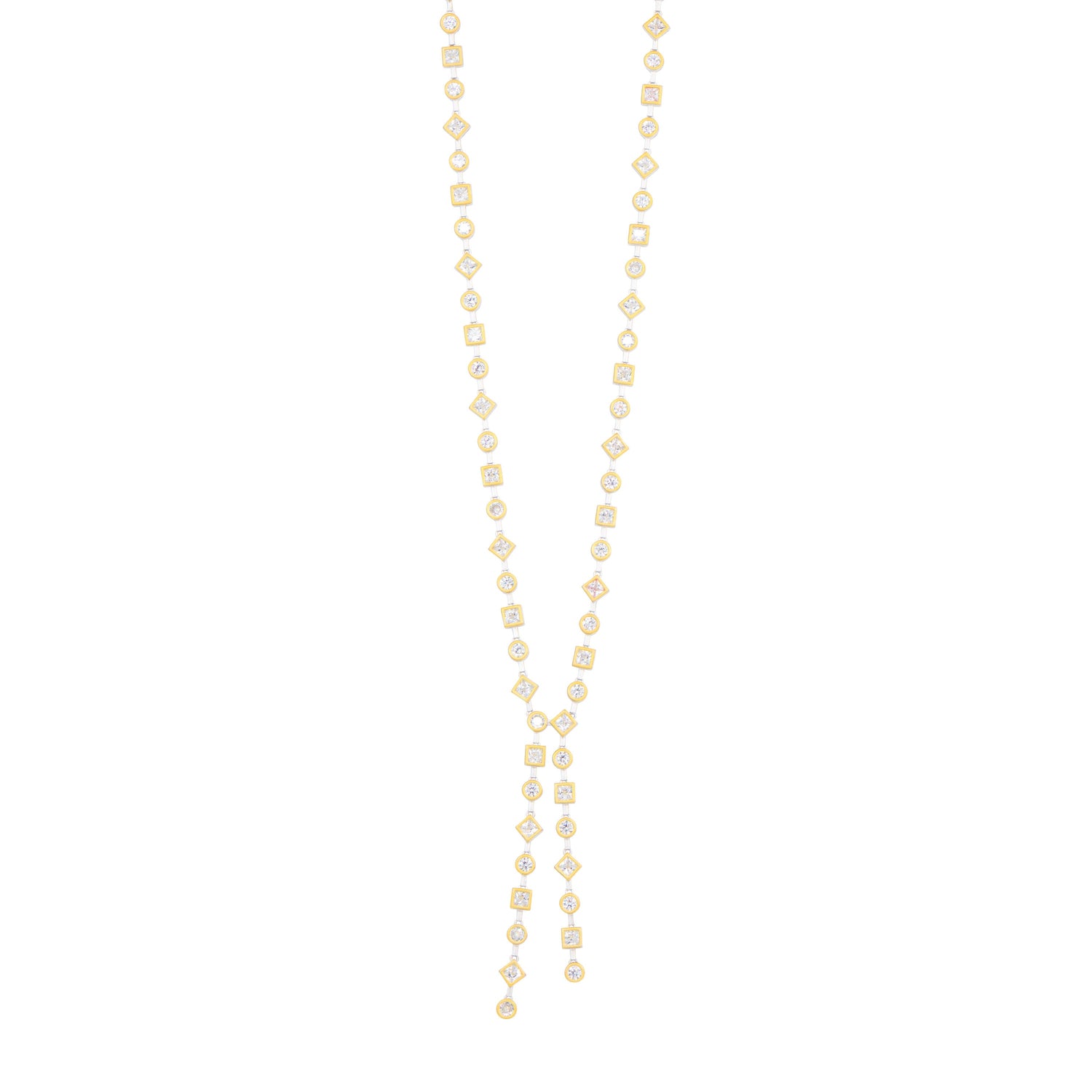 Midnight Mosaic Statement Y-Neck Necklace