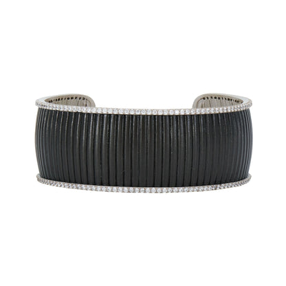 Industrial Finish Ribbed Metro Cuff - FREIDA ROTHMAN