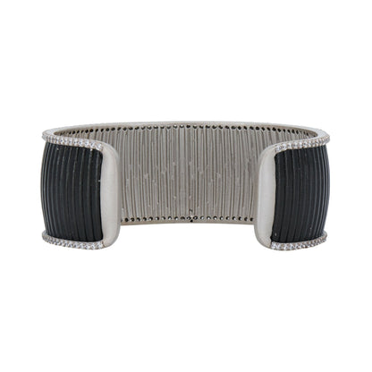 Industrial Finish Ribbed Metro Cuff - FREIDA ROTHMAN