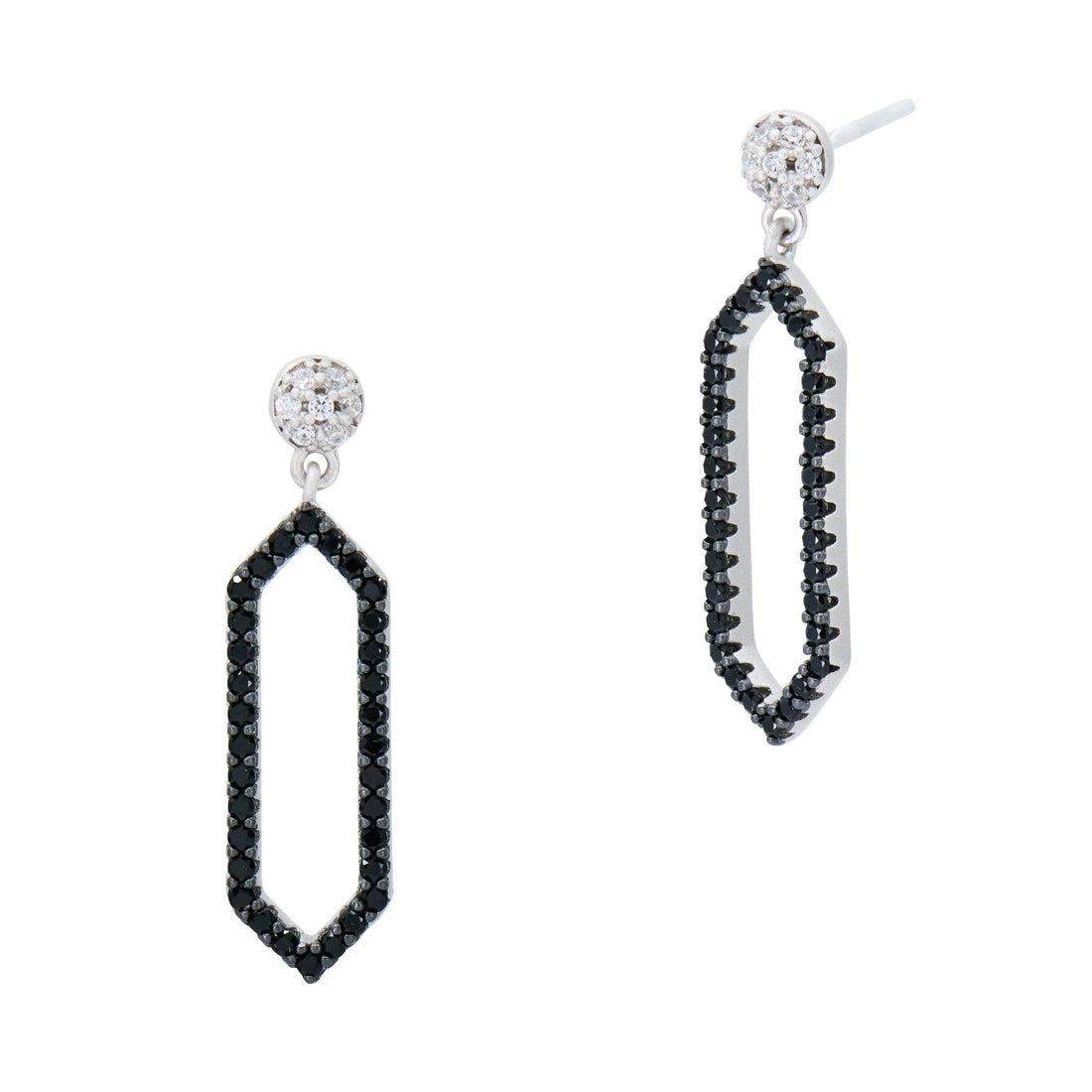 Industrial Finish Honeycomb Drop Earrings - FREIDA ROTHMAN