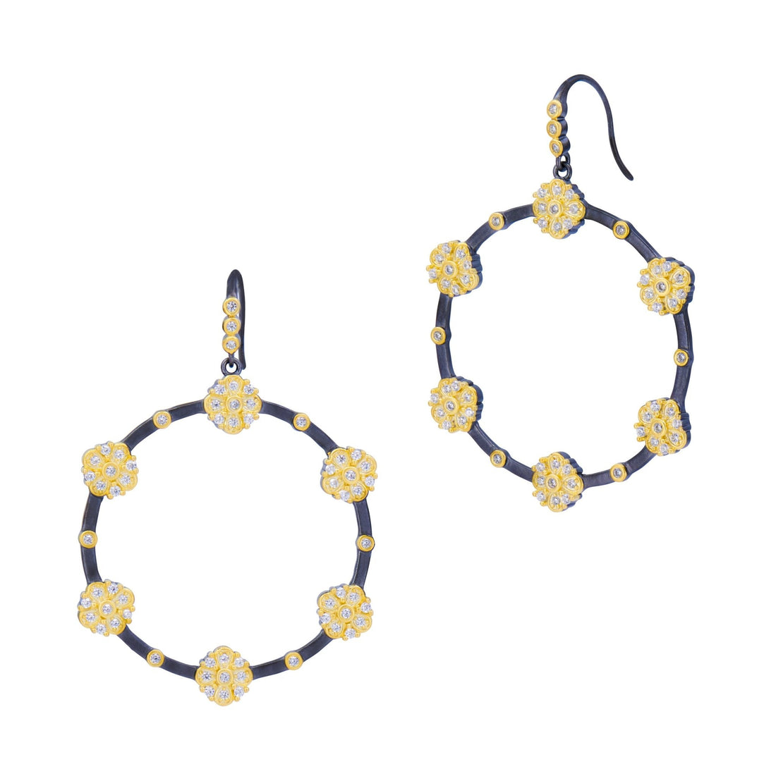 Brooklyn in Bloom Station Open Hoop Earrings - FREIDA ROTHMAN