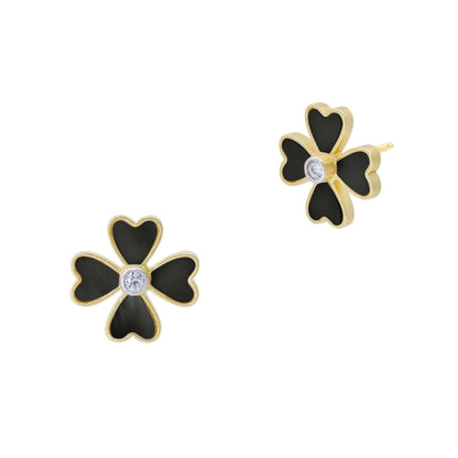 City Blooms Onyx Stud Earrings - FREIDA ROTHMAN