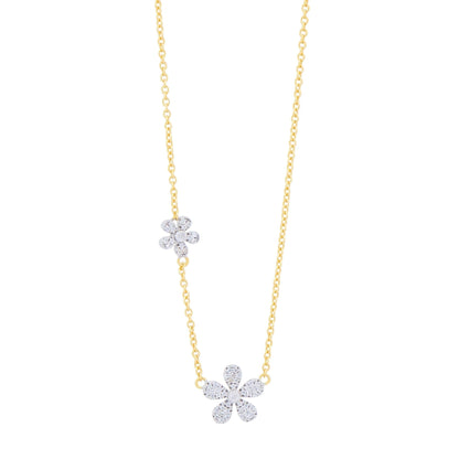 City Pavé Petal Short Necklace - FREIDA ROTHMAN