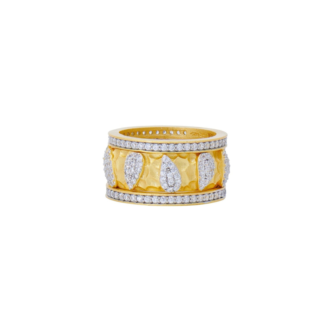 City Petals Hammered 3 - Stack Ring - FREIDA ROTHMAN