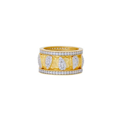 City Petals Hammered 3 - Stack Ring - FREIDA ROTHMAN