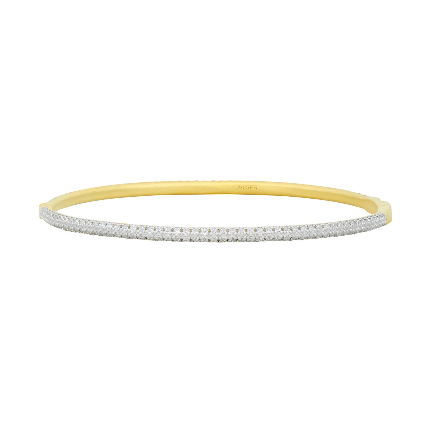 GoldSilver Blossoming Pavé Hinge Bangle Armor of Hope BRACELET