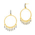 GoldBlack Blossoming Brilliance Open Hoop Earrings Armor of Hope EARRING