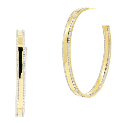 Reflections Large Hoop Earrings - FREIDA ROTHMAN