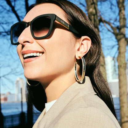 Reflections Large Hoop Earrings - FREIDA ROTHMAN