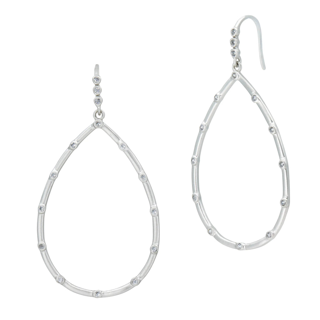 Silver The Best Everyday Bezel Teardrop Earrings Signature EARRING