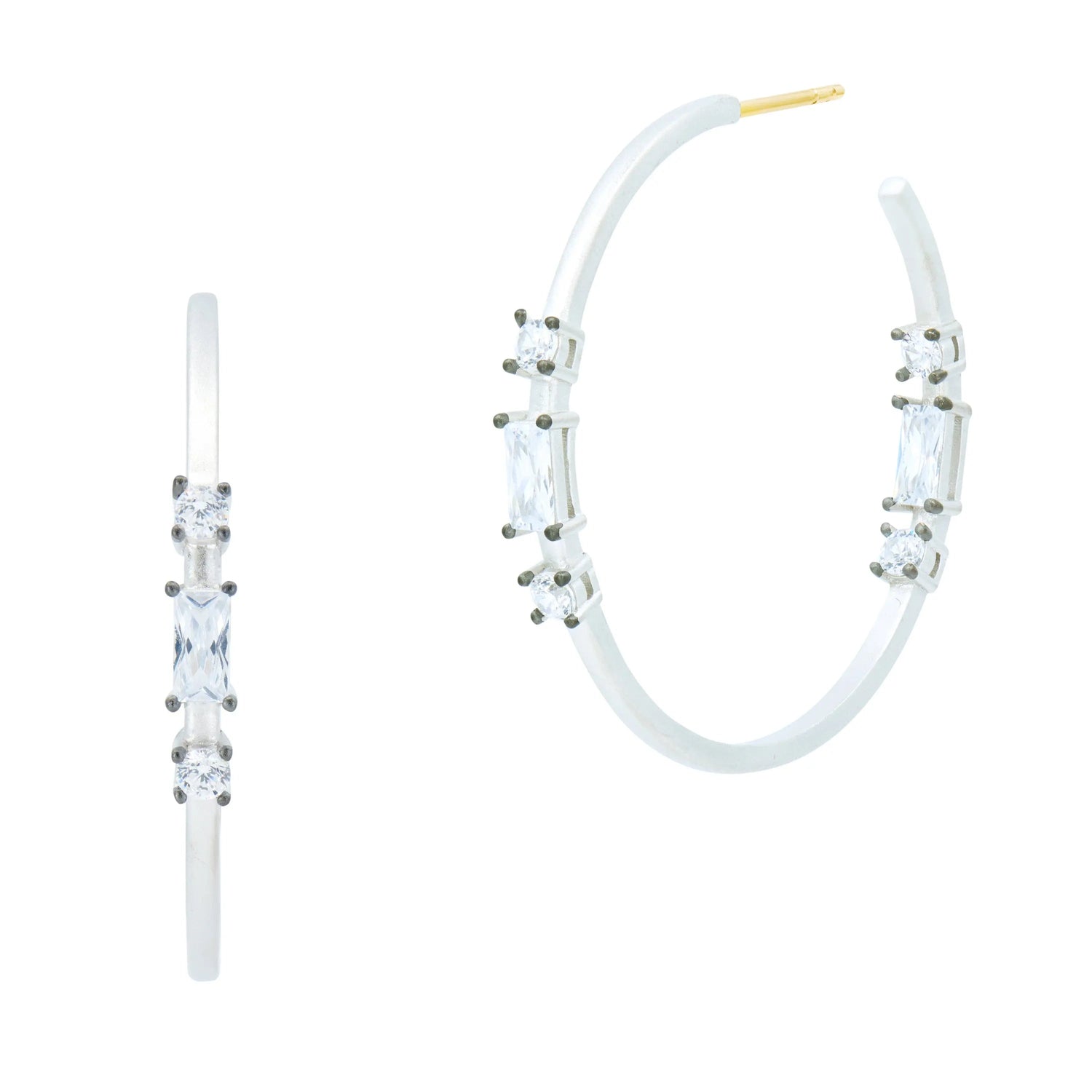  Touch of Brooklyn Hoop Earrings Industrial Finish EARRING