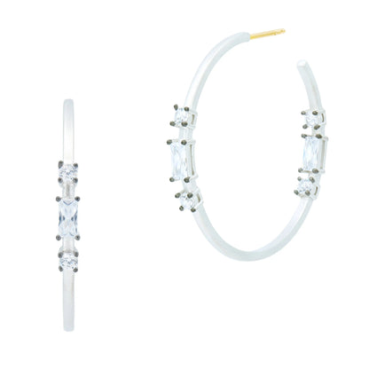  Touch of Brooklyn Hoop Earrings Industrial Finish EARRING