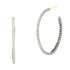  Twisted Cable and Pavé Hoop Industrial Finish EARRING
