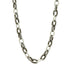 BlackGoldandPlatinumonSterlingSilver Alternating Chain Link Necklace Signature NECKLACE