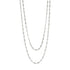 Silver Faceted Stones Wrap Chain Necklace Signature NECKLACE