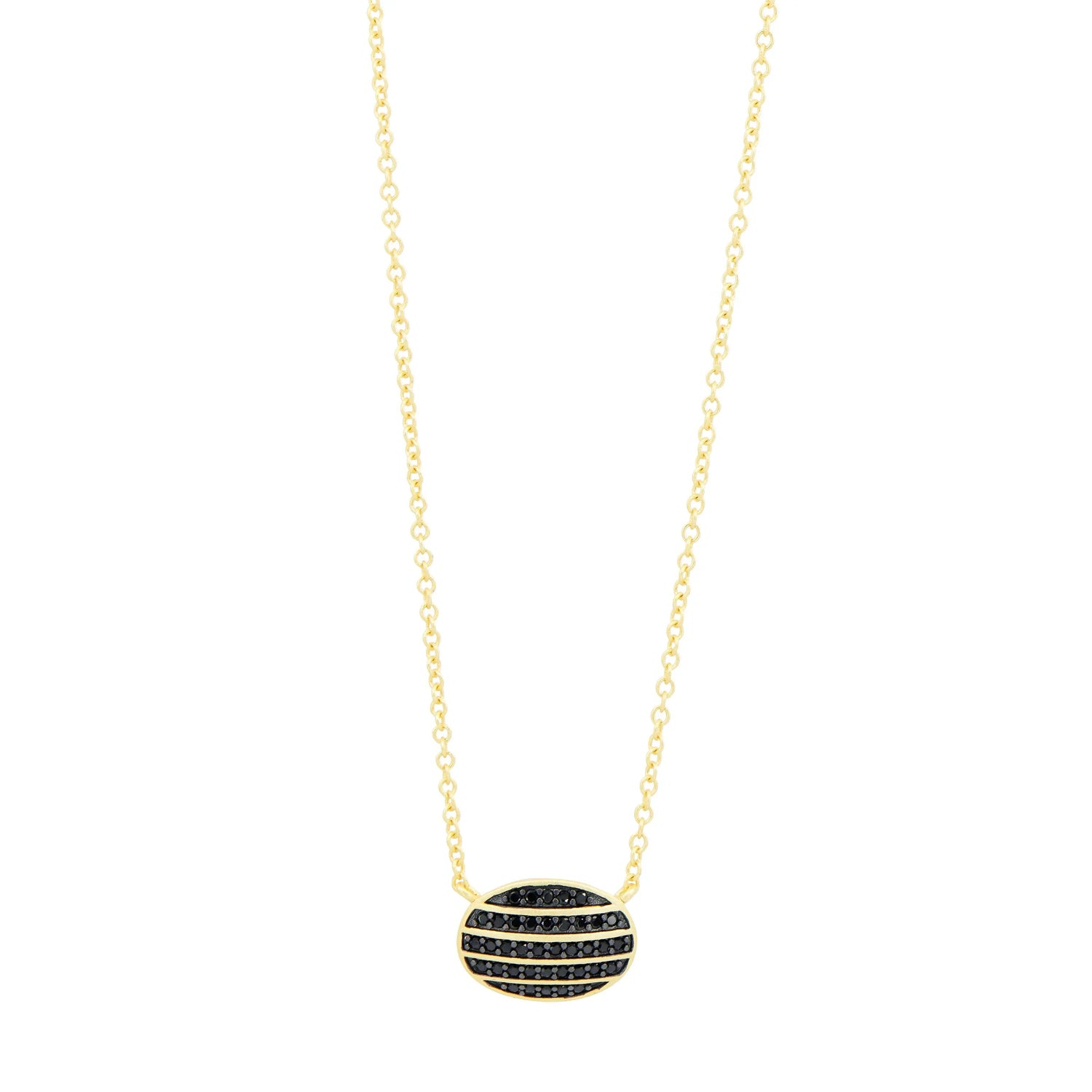  Industrial Finish Oval Cobblestone Pendant Necklace Industrial Finish NECKLACE