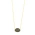  Industrial Finish Oval Cobblestone Pendant Necklace Industrial Finish NECKLACE