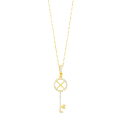  Key to Love Necklace Valentine&