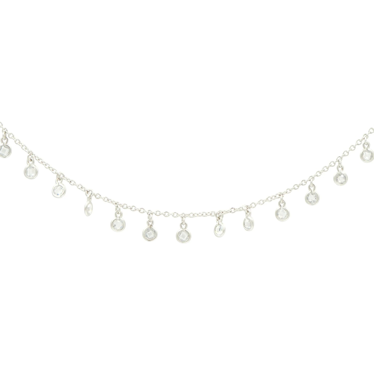 PlatinumonSterlingSilver14 My Daughters Keep Stealing This Bezel Drop Necklace Signature NECKLACE