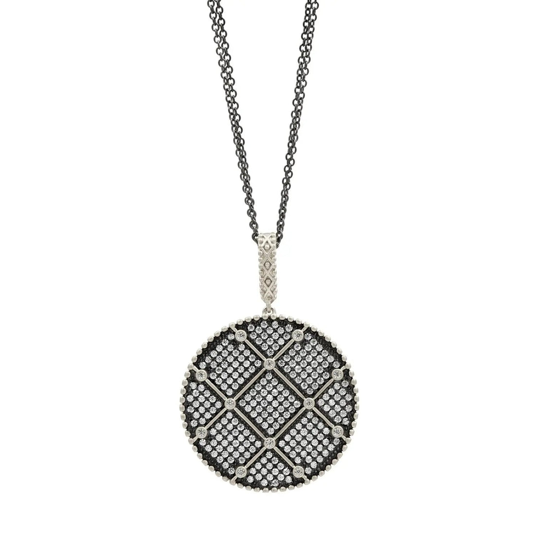 BlackWhite Signature Double Sided Pendant Necklace Signature NECKLACE 