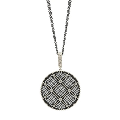 BlackWhite Signature Double Sided Pendant Necklace Signature NECKLACE 